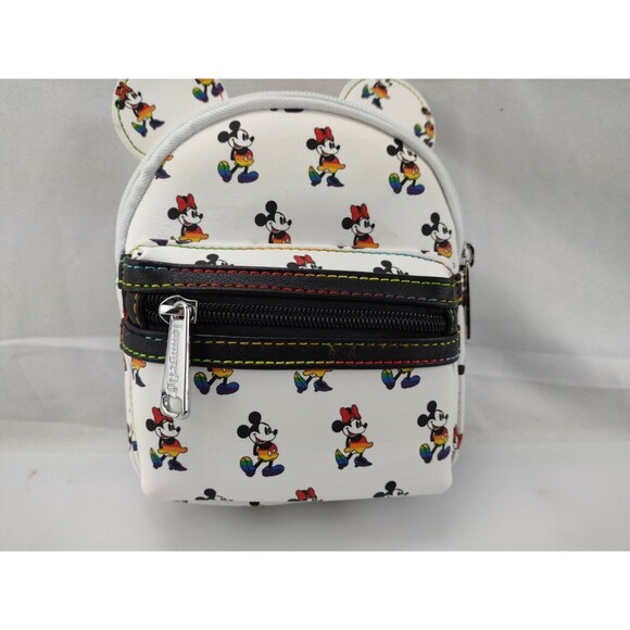 New Disney Parks Exclusive Loungefly Mickey and Minnie wristlet  rainbow - Picture 9 of 10